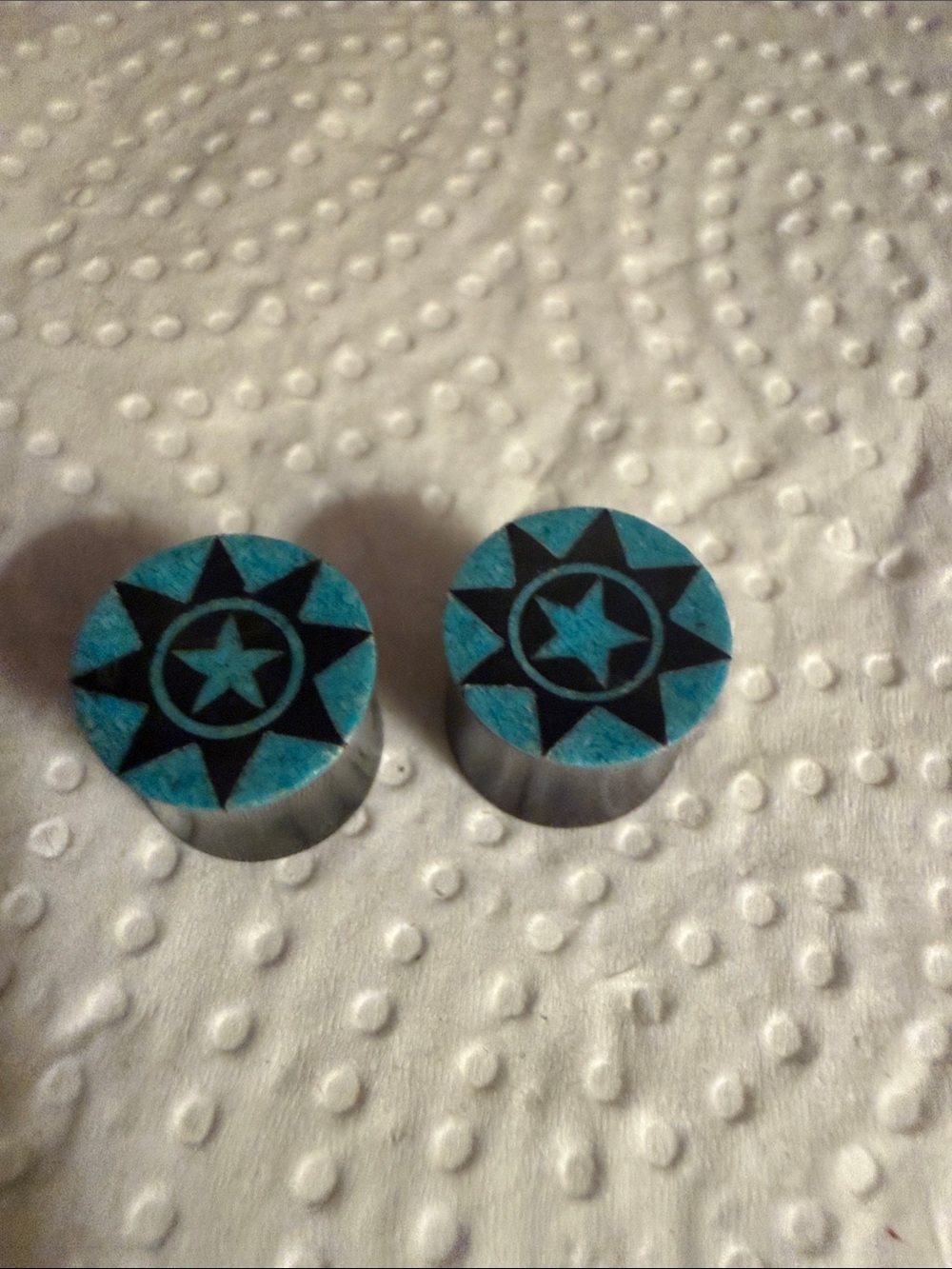 Women’s Turquoise and Horn Plugs New Without Tags